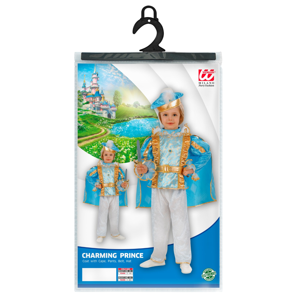 COSTUME VESTITO ABITO TRAVESTIMENTO CARNEVALE BAMBINO PRINCIPE AZZURRO