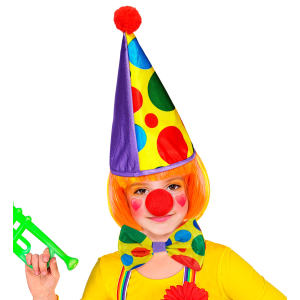 SET CLOWN CAPPELLO FARFALLINO NASO ACCESSORI VESTITO TRAVESTIMENTO CARNEVALE BAMBINO