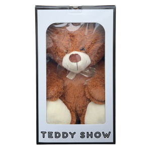 PELUCHE ORSO CON SCATOLA PUPAZZO IN MORBIDO POLIESTERE DA 70 CM IDEA REGALO - 23P23/60