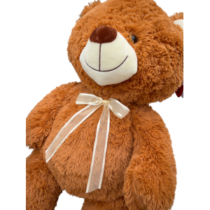 PELUCHE ORSO CON SCATOLA PUPAZZO IN MORBIDO POLIESTERE DA 70 CM IDEA REGALO - 23P23/60