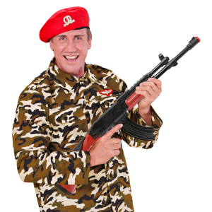 FUCILE D' ASSALTO KALASHNIKOV ACCESSORI PER ABITO VESTITO TRAVESTIMENTO CARNEVALE BAMBINO