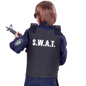 GIUBBOTTO ANTIPROIETTILE SWAT ACCESSORI PER ABITO VESTITO TRAVESTIMENTO CARNEVALE BAMBINO 2855C