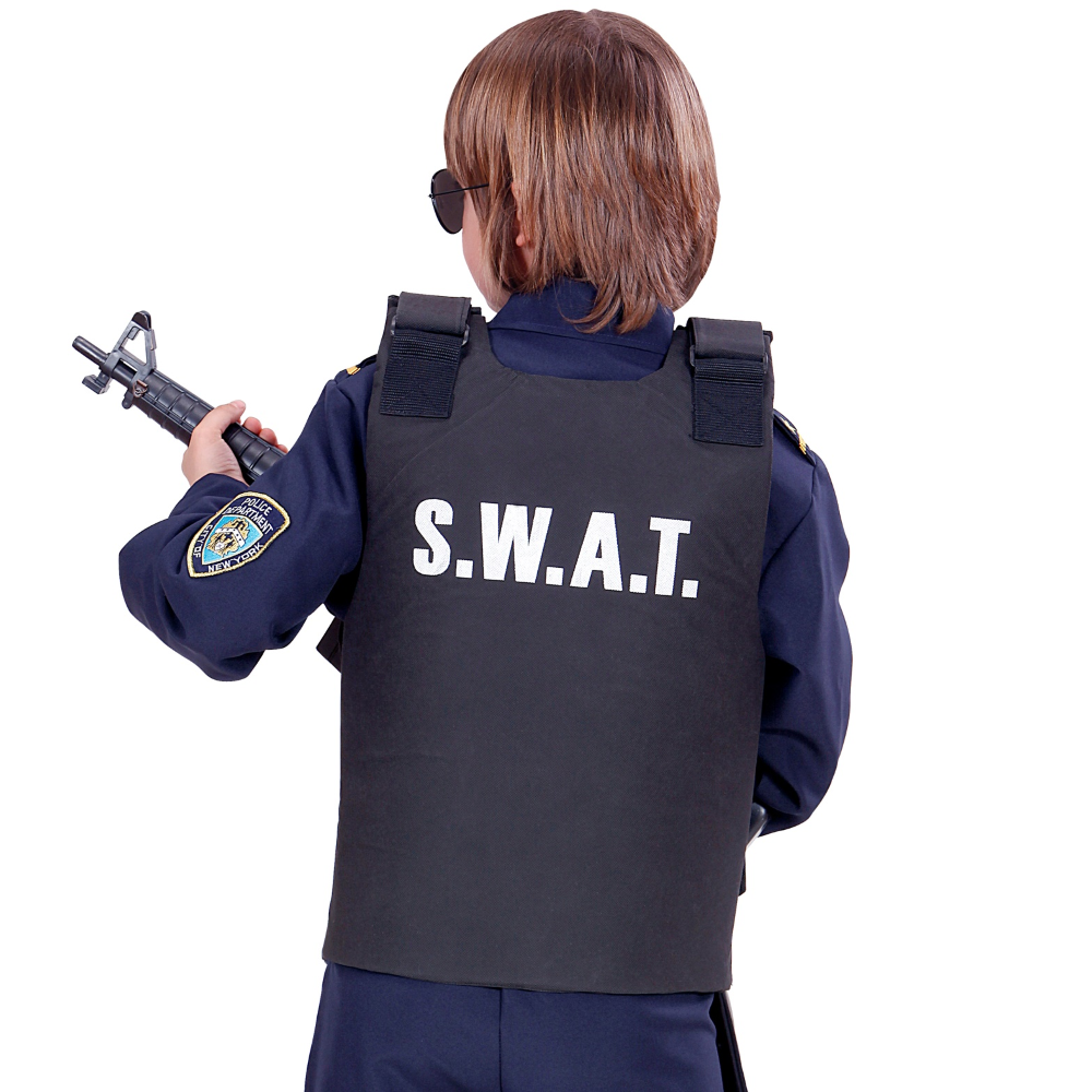 GIUBBOTTO ANTIPROIETTILE SWAT ACCESSORI PER ABITO VESTITO TRAVESTIMENTO CARNEVALE BAMBINO 2855C