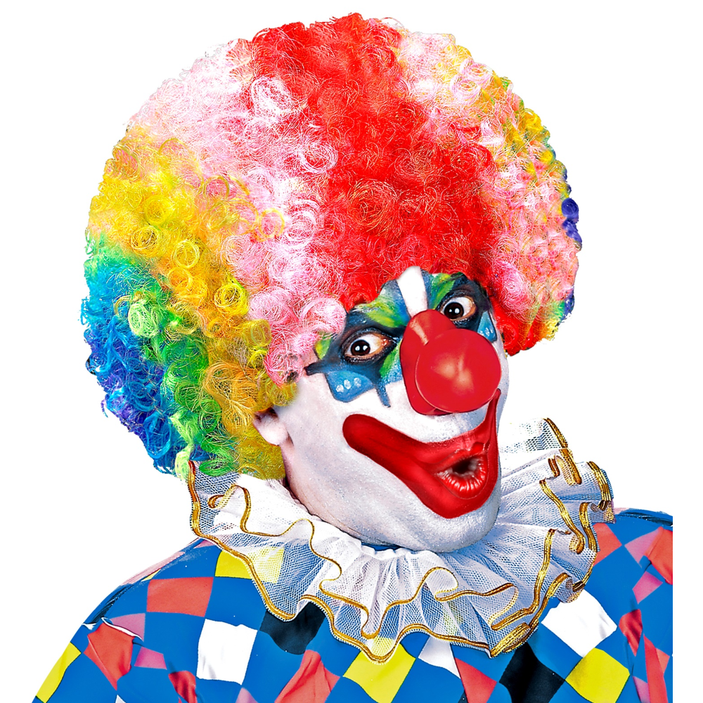PARRUCCA CLOWN PAGLIACCIO RICCIA ACCESSORI PER ABITO VESTITO TRAVESTIMENTO CARNEVALE BAMBINO