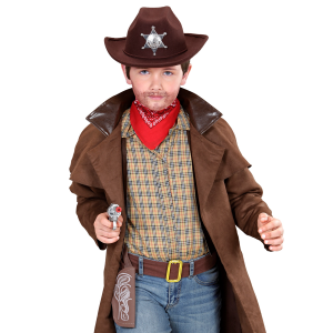 PISTOLA COWBOY CON FONDINA E CINTURA ACCESSORI PER ABITO VESTITO TRAVESTIMENTO CARNEVALE BAMBINO