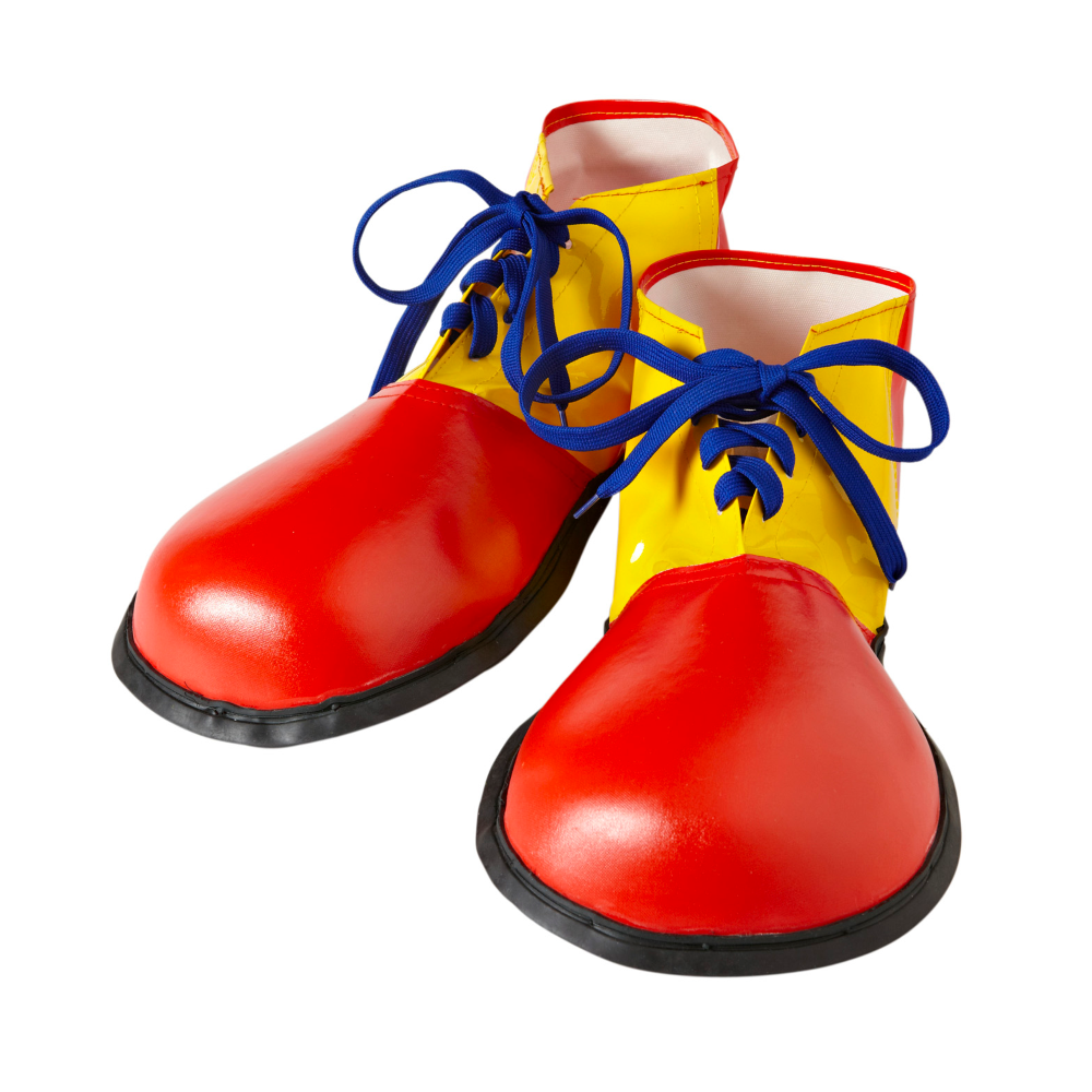 SCARPE DA CLOWN PAGLIACCIO TAGLIA UNICA PER ADULTI ACCESSORIO TRAVESTIMENTO CARNEVALE - 9146P 