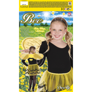 SET APE ACCESSORI ALI CERCHIETTO GONNA VESTITO TRAVESTIMENTO CARNEVALE BAMBINA