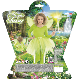 SET FATINA MAGICA ALI GONNA BACCHETTA - ACCESSORI ABITO VESTITO TRAVESTIMENTO CARNEVALE BAMBINA