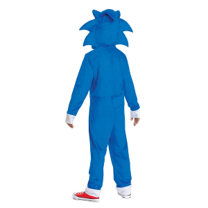 COSTUME SONIC THE HEDGEHOG TUTA CON CAPPUCCIO TRAVESTIMENTO CARNEVALE COSPLAY FESTE IN MASCHERA - 12479