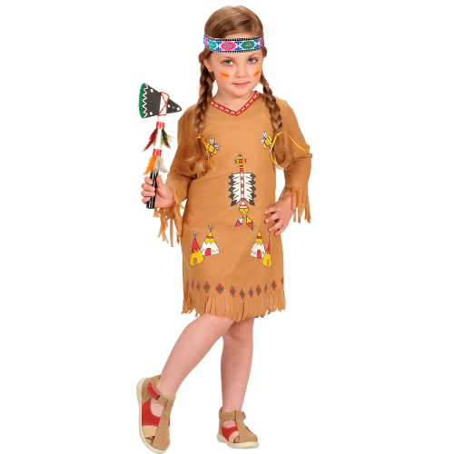 COSTUME VESTITO ABITO TRAVESTIMENTO CARNEVALE COSPLAY BAMBINA - INDIANA - 4893