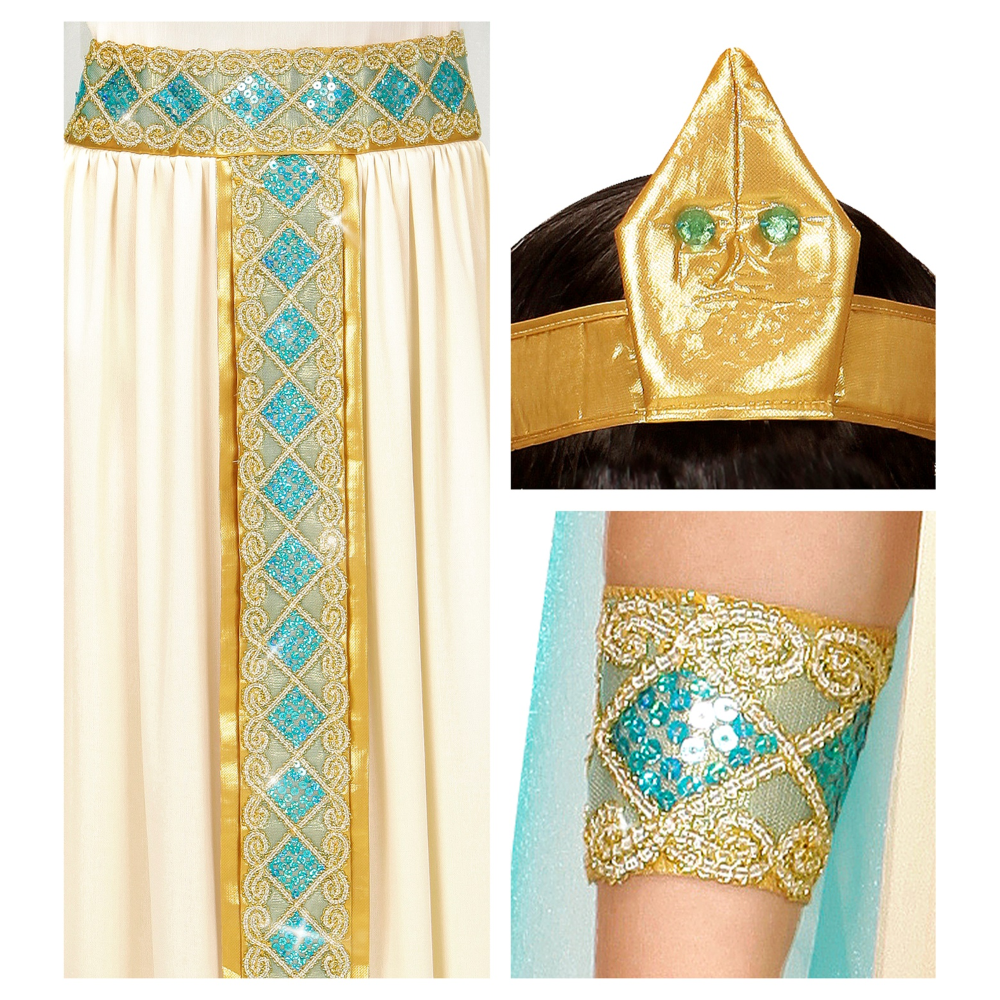 COSTUME VESTITO ABITO TRAVESTIMENTO CARNEVALE CLEOPATRA BAMBINA - 4942