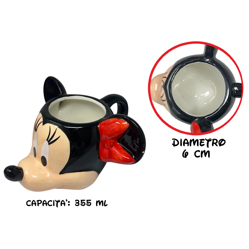 TAZZA 3D MINNIE DISNEY IN CERAMICA 355 ML IN CONFEZIONE - 78291