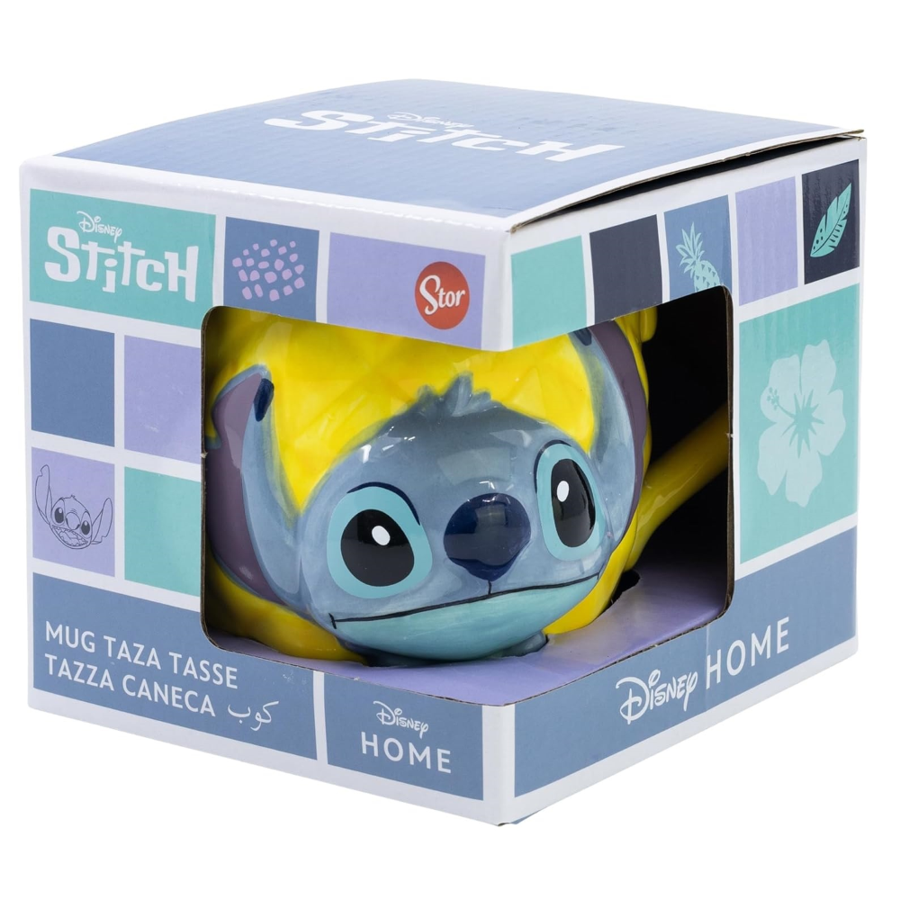 TAZZA 3D STITCH DISNEY IN CERAMICA 415 ML IN CONFEZIONE - 78760