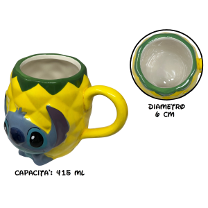 TAZZA 3D STITCH DISNEY IN CERAMICA 415 ML IN CONFEZIONE - 78760