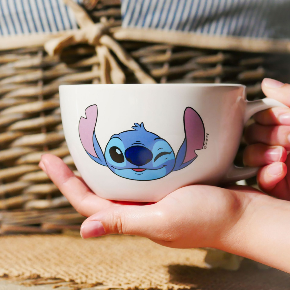 TAZZA LARGA STITCH DISNEY IN CERAMICA 740 ML IN CONFEZIONE - 75869
