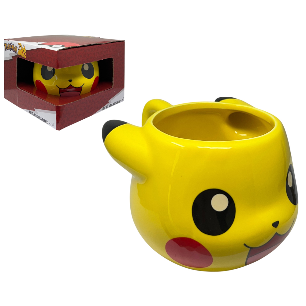 TAZZA 3D PIKACHU POKÉMON IN CERAMICA 500 ML IN CONFEZIONE - STT44674