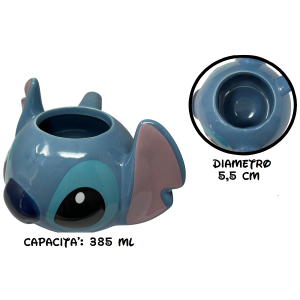 TAZZA 3D STITCH DISNEY IN CERAMICA 385 ML IN CONFEZIONE - STT78907