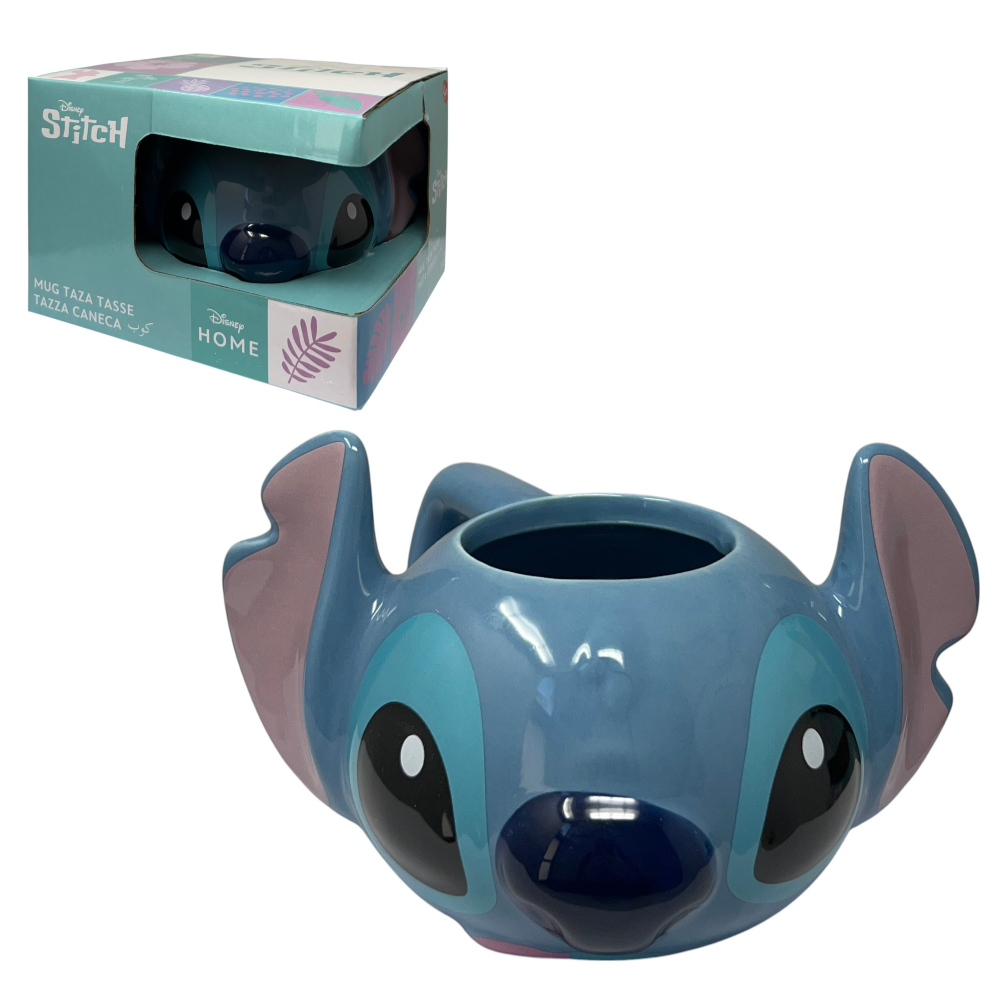 TAZZA 3D STITCH DISNEY IN CERAMICA 385 ML IN CONFEZIONE - STT78907