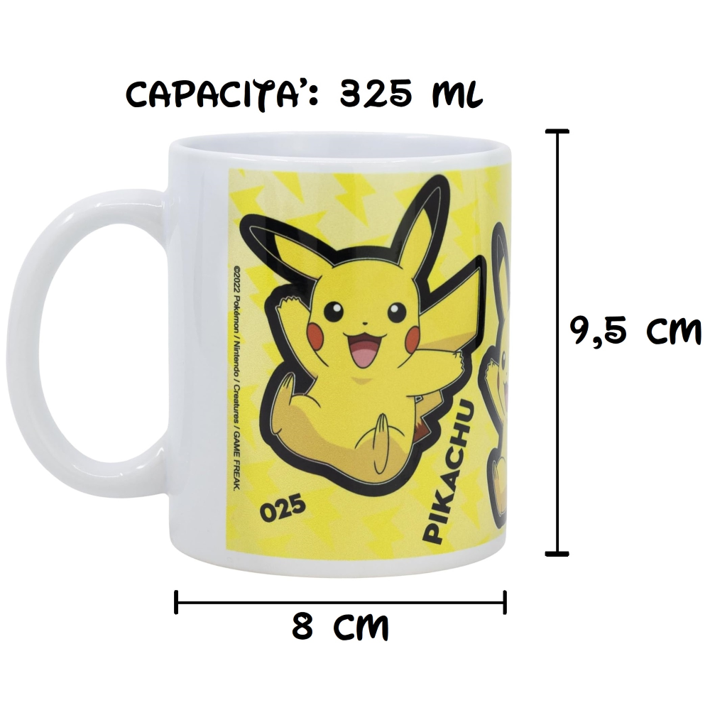 TAZZA MUG PIKACHU IN CERAMICA STAMPA SUBLIMATICA 325 ML IN CONFEZIONE - 99482