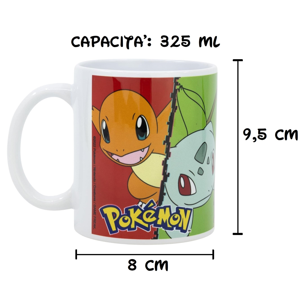 TAZZA MUG POKÉMON IN CERAMICA STAMPA SUBLIMATICA 325 ML IN CONFEZIONE - 99483