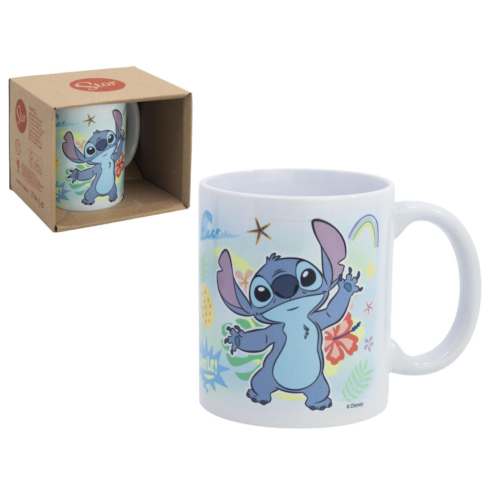 TAZZA MUG STITCH DISNEY IN CERAMICA STAMPA SUBLIMATICA 325 ML IN CONFEZIONE - 99530