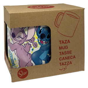 TAZZA MUG STITCH E ANGEL DISNEY IN CERAMICA STAMPA SUBLIMATICA 325 ML IN CONFEZIONE - 99500