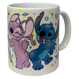 TAZZA MUG STITCH E ANGEL DISNEY IN CERAMICA STAMPA SUBLIMATICA 325 ML IN CONFEZIONE - 99500