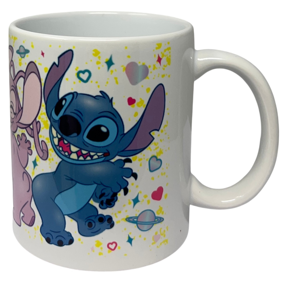 TAZZA MUG STITCH E ANGEL DISNEY IN CERAMICA STAMPA SUBLIMATICA 325 ML IN CONFEZIONE - 99500