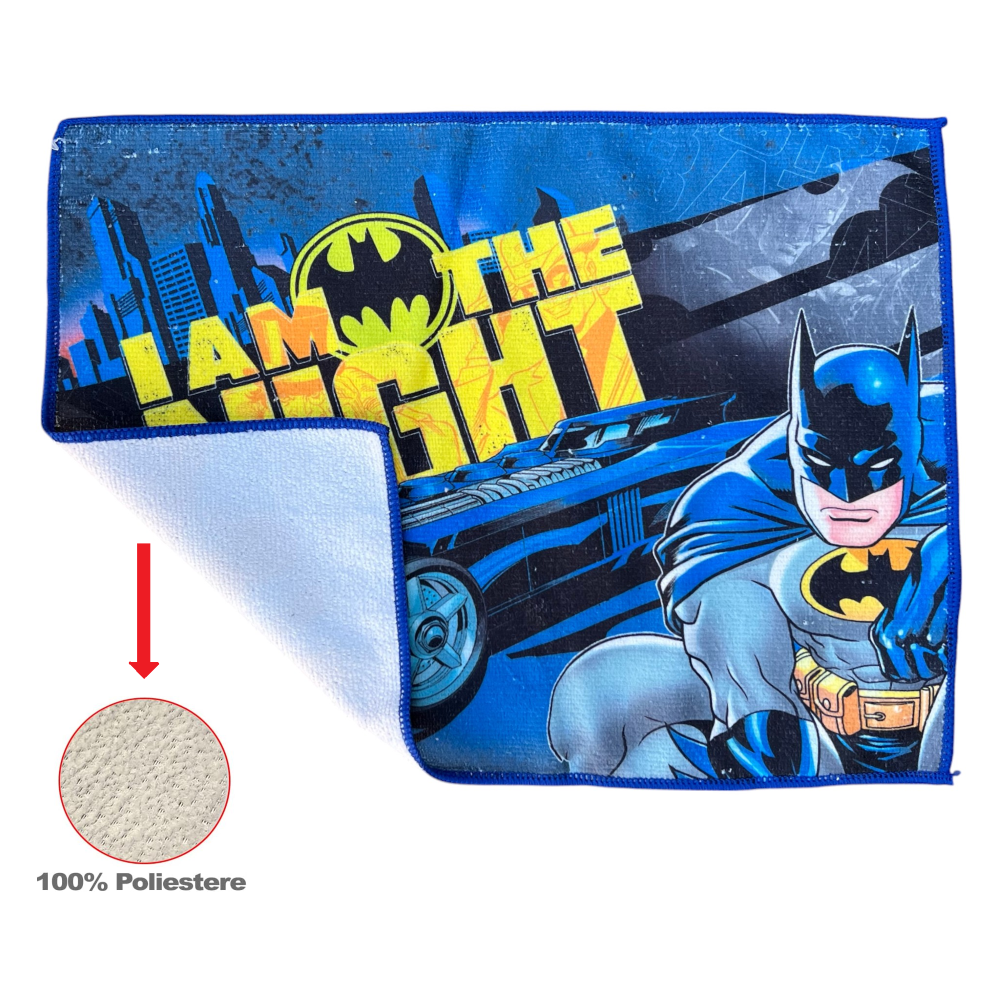 TOVAGLIETTA BATMAN DC IN TESSUTO DA COLAZIONE PRANZO CM.40X30 - BA1000
