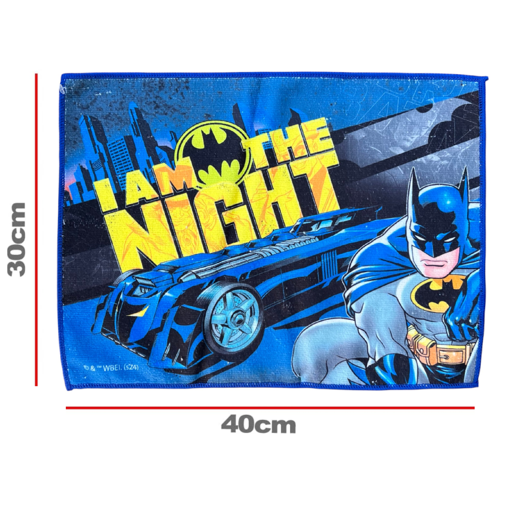 TOVAGLIETTA BATMAN DC IN TESSUTO DA COLAZIONE PRANZO CM.40X30 - BA1000