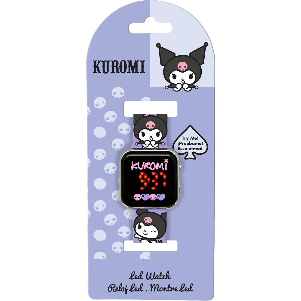 OROLOGIO A LED KUROMI HELLO KITTY DA POLSO DIGITALE CON CINTURINO SILICONE - KU00001