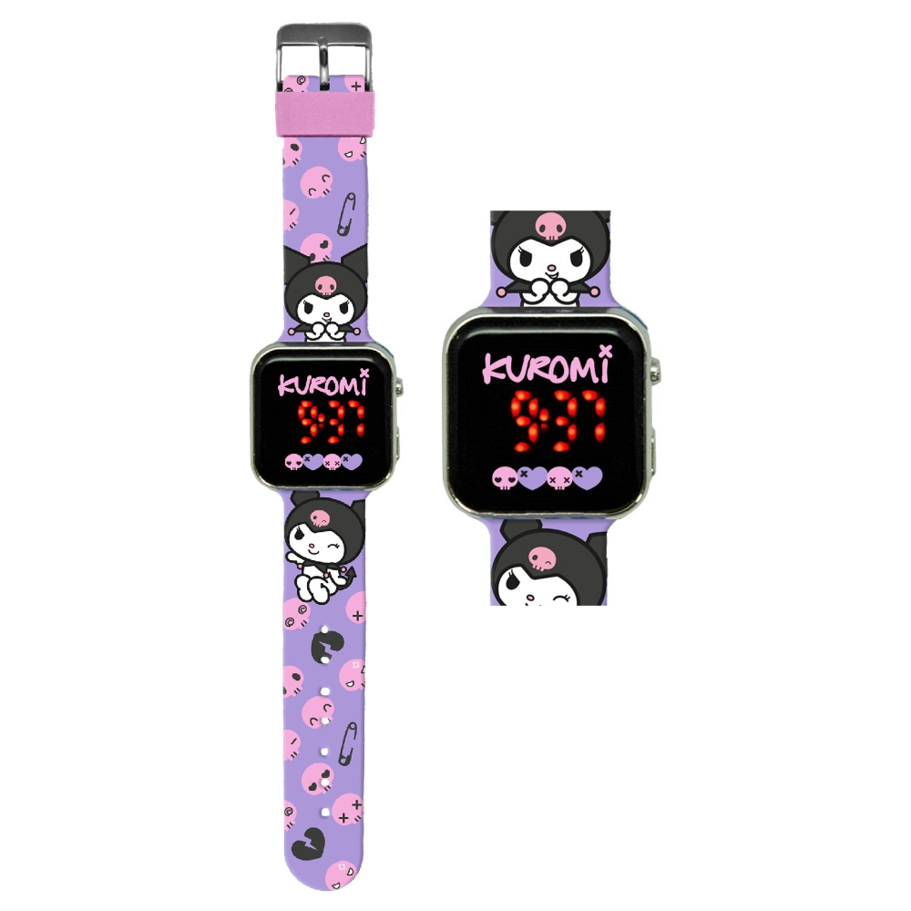OROLOGIO A LED KUROMI HELLO KITTY DA POLSO DIGITALE CON CINTURINO SILICONE - KU00001