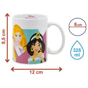 TAZZA PRINCIPESSE DISNEY MODELLO MUG IN CERAMICA 325 ML IN CONFEZIONE - 88114