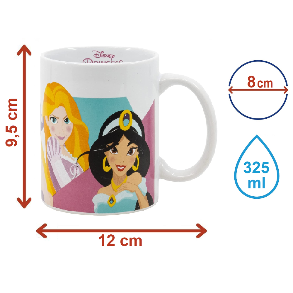 TAZZA PRINCIPESSE DISNEY MODELLO MUG IN CERAMICA 325 ML IN CONFEZIONE - 88114