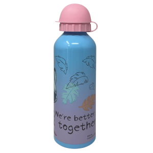 BORRACCIA IN ALLUMINIO STITCH E ANGEL DISNEY CON BECCUCCIO E COPERCHIO 500 ML - ST00057/RO