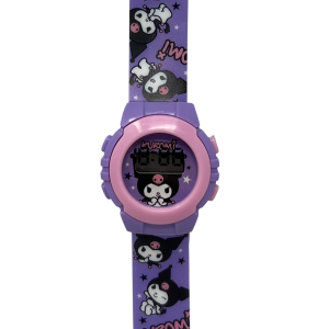 OROLOGIO DA POLSO DIGITALE KUROMI HELLO KITTY IN CONFEZIONE SAGOMATA - KU00002