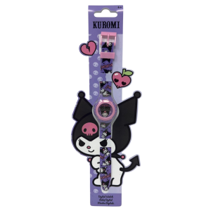 OROLOGIO DA POLSO DIGITALE KUROMI HELLO KITTY IN CONFEZIONE SAGOMATA - KU00002