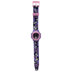 OROLOGIO DA POLSO DIGITALE KUROMI HELLO KITTY IN CONFEZIONE SAGOMATA - KU00002