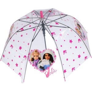 OMBRELLO A CUPOLA BARBIE PER BAMBINE IN EVA CON APERTURA AUTOMATICA E STRUTTURA 8 RAGGI - BAR24-2653