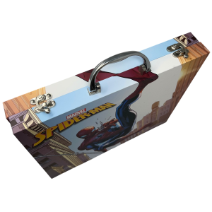 VALIGETTA 55 PEZZI SPIDERMAN MARVEL SCATOLA COLORI CANCELLERIA STICKERS PER BAMBINI - 1847