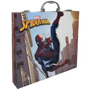 VALIGETTA 55 PEZZI SPIDERMAN MARVEL SCATOLA COLORI CANCELLERIA STICKERS PER BAMBINI - 1847
