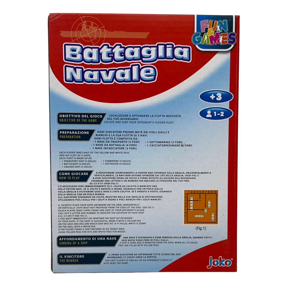 BATTAGLIA NAVALE GIOCO DA TAVOLO PER BAMBINI - TOY0837
