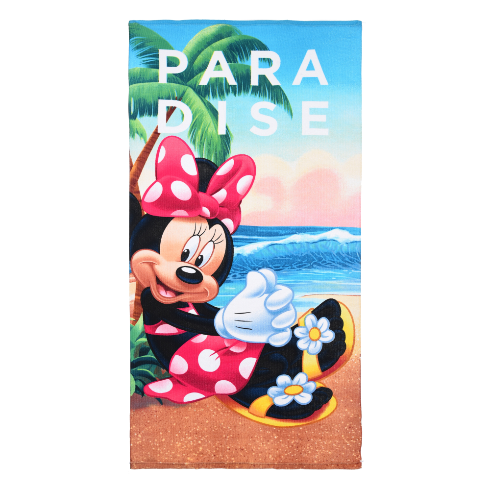 TELO MARE MINNIE DISNEY ASCIUGAMANO PER BAMBINI IN MICROFIBRA CM 140X70 - YE18220