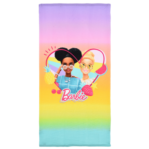 TELO MARE BARBIE ASCIUGAMANO PER BAMBINI IN MICROFIBRA CM 140X70 - YE18027