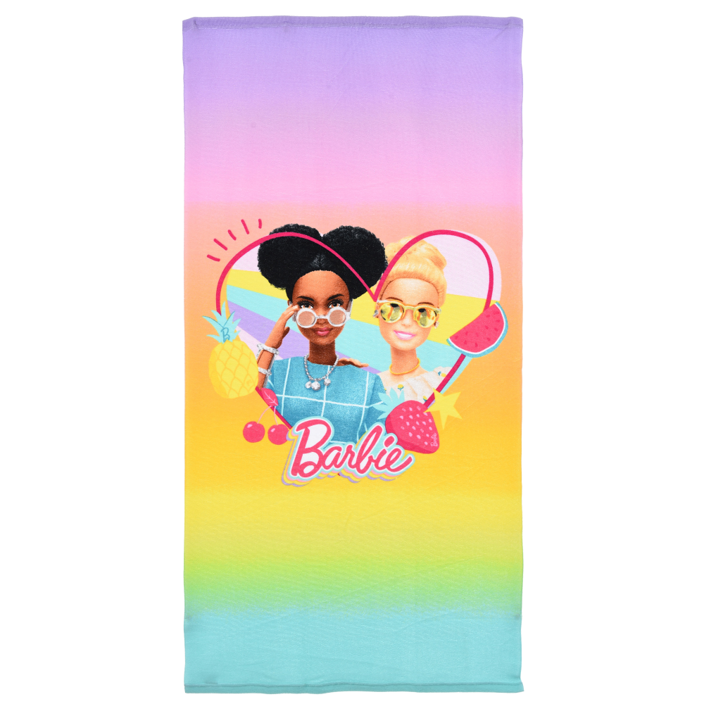 TELO MARE BARBIE ASCIUGAMANO PER BAMBINI IN MICROFIBRA CM 140X70 - YE18027
