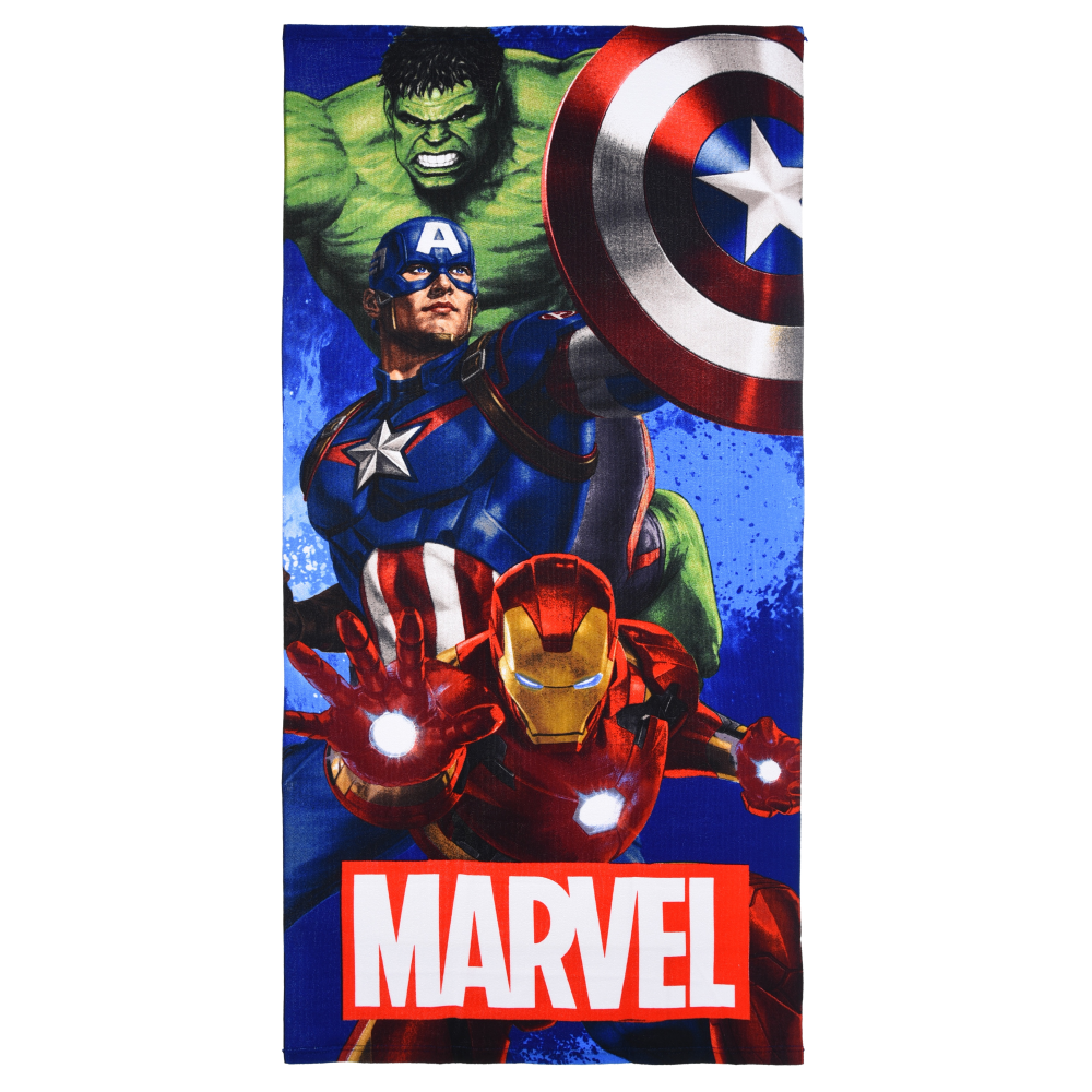 TELO MARE AVENGERS MARVEL ASCIUGAMANO PER BAMBINI IN MICROFIBRA CM 140X70 - YE18214