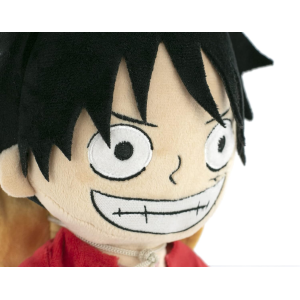 PELUCHE LUFFY CAPPELLO DI PAGLIA ONE PIECE MORBIDO PUPAZZO 30 CM IN FIBRA RICICLATA - 16001836