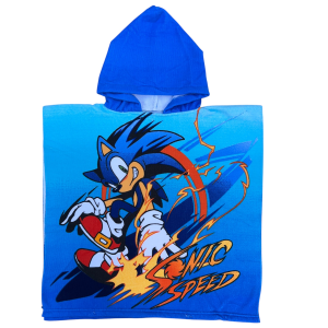 PONCHO MARE SONIC 110 X 55 CM ACCAPPATOIO PER BAMBINI MICROFIBRA - YE18283