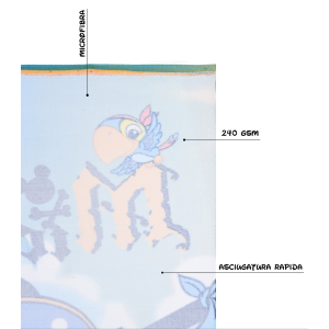 TELO MARE TOPOLINO DISNEY ASCIUGAMANO PER BAMBINI IN MICROFIBRA CM 140X70 - YE18218