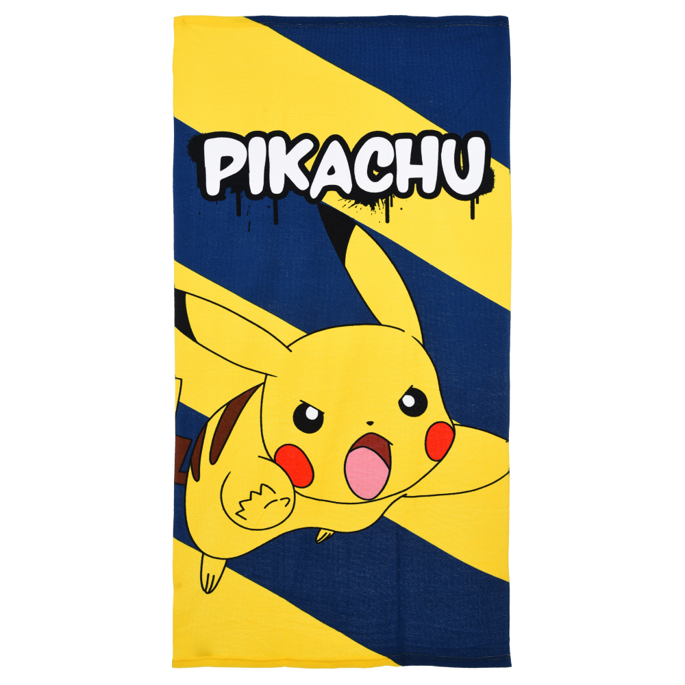 TELO MARE PIKACHU ASCIUGAMANO PER BAMBINI IN MICROFIBRA CM 140X70 - YE18179
